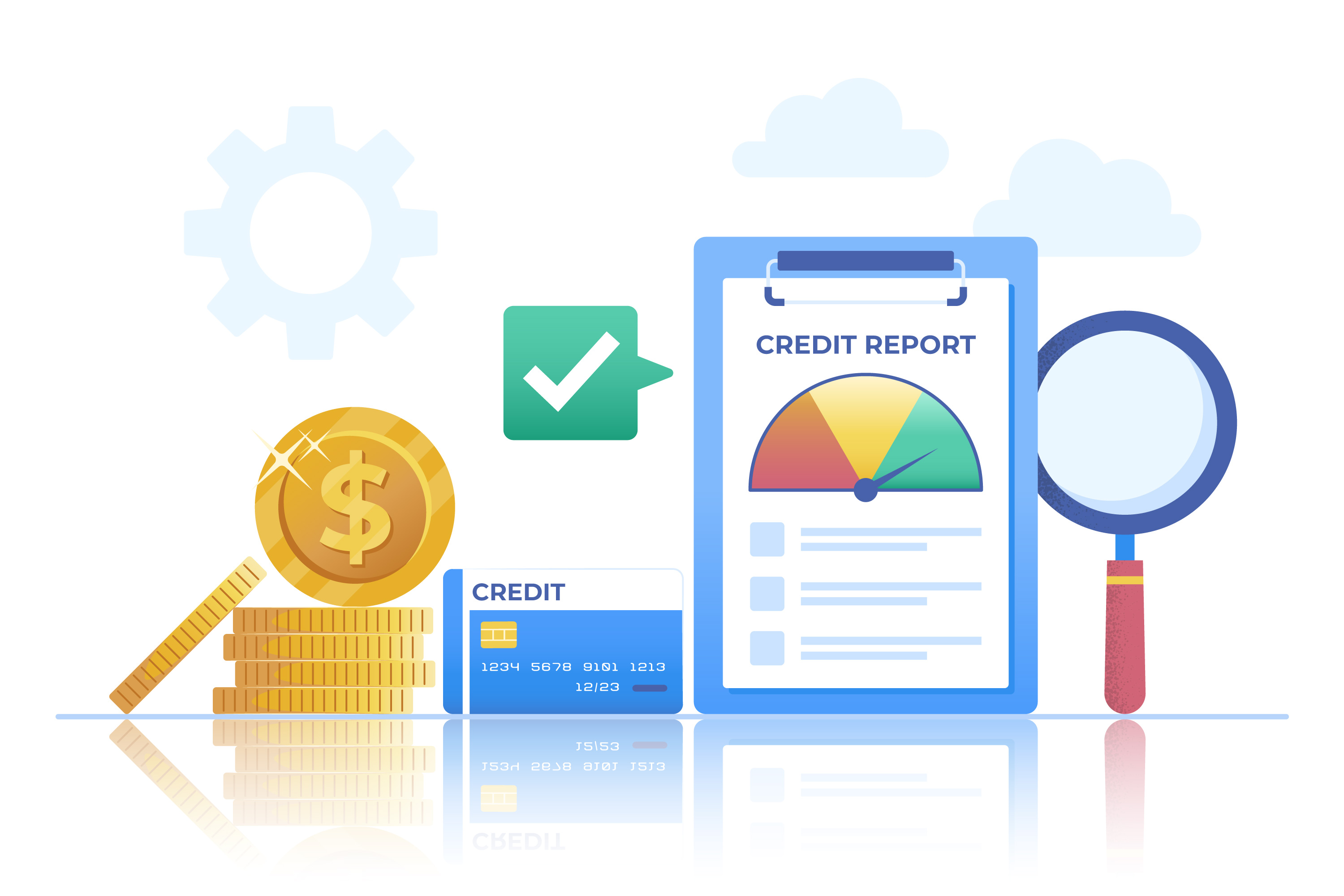 Credit score improvement illustration